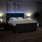 Preview: Boxspringbett mit Matratze Schwarz 180x200 cm Stoff