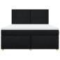 Preview: Boxspringbett mit Matratze Schwarz 180x200 cm Stoff