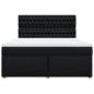 Preview: Boxspringbett mit Matratze Schwarz 180x200 cm Stoff