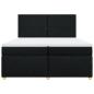 Preview: Boxspringbett mit Matratze Schwarz 200x200 cm Stoff