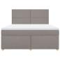 Preview: Boxspringbett mit Matratze Taupe 180x200 cm Stoff