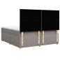Preview: Boxspringbett mit Matratze Taupe 180x200 cm Stoff