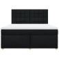 Preview: Boxspringbett mit Matratze Schwarz 180x200 cm Stoff