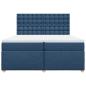 Preview: Boxspringbett mit Matratze Blau 200x200 cm Stoff