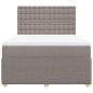 Preview: Boxspringbett mit Matratze Taupe 140x200 cm Stoff