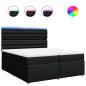 Preview: Boxspringbett mit Matratze Schwarz 200x200 cm Stoff
