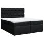 Preview: Boxspringbett mit Matratze Schwarz 200x200 cm Stoff