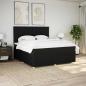 Preview: Boxspringbett mit Matratze Schwarz 180x200 cm Stoff