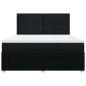 Preview: Boxspringbett mit Matratze Schwarz 180x200 cm Stoff