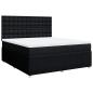 Preview: Boxspringbett mit Matratze Schwarz 180x200 cm Stoff