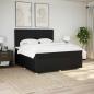 Preview: Boxspringbett mit Matratze Schwarz 180x200 cm Stoff