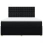 Preview: Boxspringbett mit Matratze Schwarz 180x200 cm Stoff