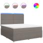 Preview: Boxspringbett mit Matratze Taupe 180x200 cm Stoff