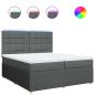 Preview: Boxspringbett mit Matratze Dunkelgrau 200x200 cm Stoff