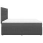 Preview: Boxspringbett mit Matratze Dunkelgrau 200x200 cm Stoff