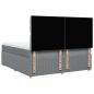 Preview: Boxspringbett mit Matratze Hellgrau 200x200 cm Stoff