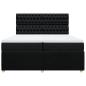 Preview: Boxspringbett mit Matratze Schwarz 200x200 cm Stoff