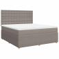 Preview: Boxspringbett mit Matratze Taupe 180x200 cm Stoff