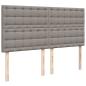 Preview: Boxspringbett mit Matratze Taupe 180x200 cm Stoff
