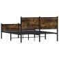 Preview: Metallbett ohne Matratze Räuchereiche 140x190 cm