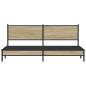 Preview: Metallbett ohne Matratze Sonoma-Eiche 200x200 cm