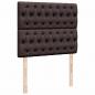 Preview: Boxspringbett mit Matratze Dunkelbraun 120x190 cm Stoff