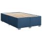 Preview: Boxspringbett mit Matratze Blau 120x190 cm Stoff