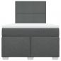 Preview: Boxspringbett mit Matratze Dunkelgrau 120x200 cm Stoff