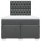 Preview: Boxspringbett mit Matratze Dunkelgrau 120x200 cm Stoff