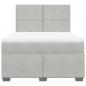 Preview: Boxspringbett mit Matratze Hellgrau 140x200 cm Samt