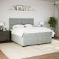 Preview: Boxspringbett mit Matratze Hellgrau 180x200 cm Samt