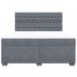 Preview: Boxspringbett mit Matratze Dunkelgrau 180x200 cm Samt
