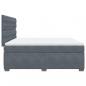 Preview: Boxspringbett mit Matratze Dunkelgrau 180x200 cm Samt