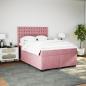 Preview: Boxspringbett mit Matratze Rosa 140x200 cm Samt
