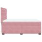 Preview: Boxspringbett mit Matratze Rosa 140x200 cm Samt
