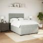 Preview: Boxspringbett mit Matratze Hellgrau 160x200 cm Samt