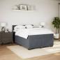 Preview: Boxspringbett mit Matratze Dunkelgrau 160x200 cm Samt