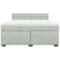 Preview: Boxspringbett mit Matratze Hellgrau 180x200 cm Samt