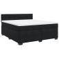 Preview: Boxspringbett mit Matratze Schwarz 180x200 cm Samt