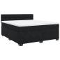 Preview: Boxspringbett mit Matratze Schwarz 180x200 cm Samt