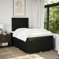 Preview: Boxspringbett mit Matratze Schwarz 120x200 cm Stoff