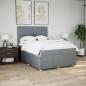 Preview: Boxspringbett mit Matratze Hellgrau 140x200 cm Stoff