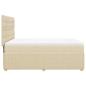 Preview: ARDEBO.de - Boxspringbett mit Matratze Creme 140x200 cm Stoff
