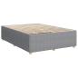 Preview: ARDEBO.de - Boxspringbett mit Matratze Hellgrau 160x200 cm Stoff