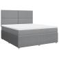 Preview: Boxspringbett mit Matratze Hellgrau 180x200 cm Stoff