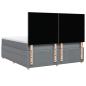Preview: Boxspringbett mit Matratze Hellgrau 180x200 cm Stoff