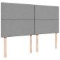 Preview: Boxspringbett mit Matratze Hellgrau 180x200 cm Stoff
