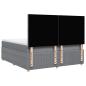 Preview: Boxspringbett mit Matratze Hellgrau 180x200 cm Stoff