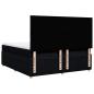 Preview: Boxspringbett mit Matratze Schwarz 180x200 cm Stoff