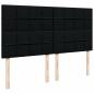 Preview: Boxspringbett mit Matratze Schwarz 180x200 cm Stoff